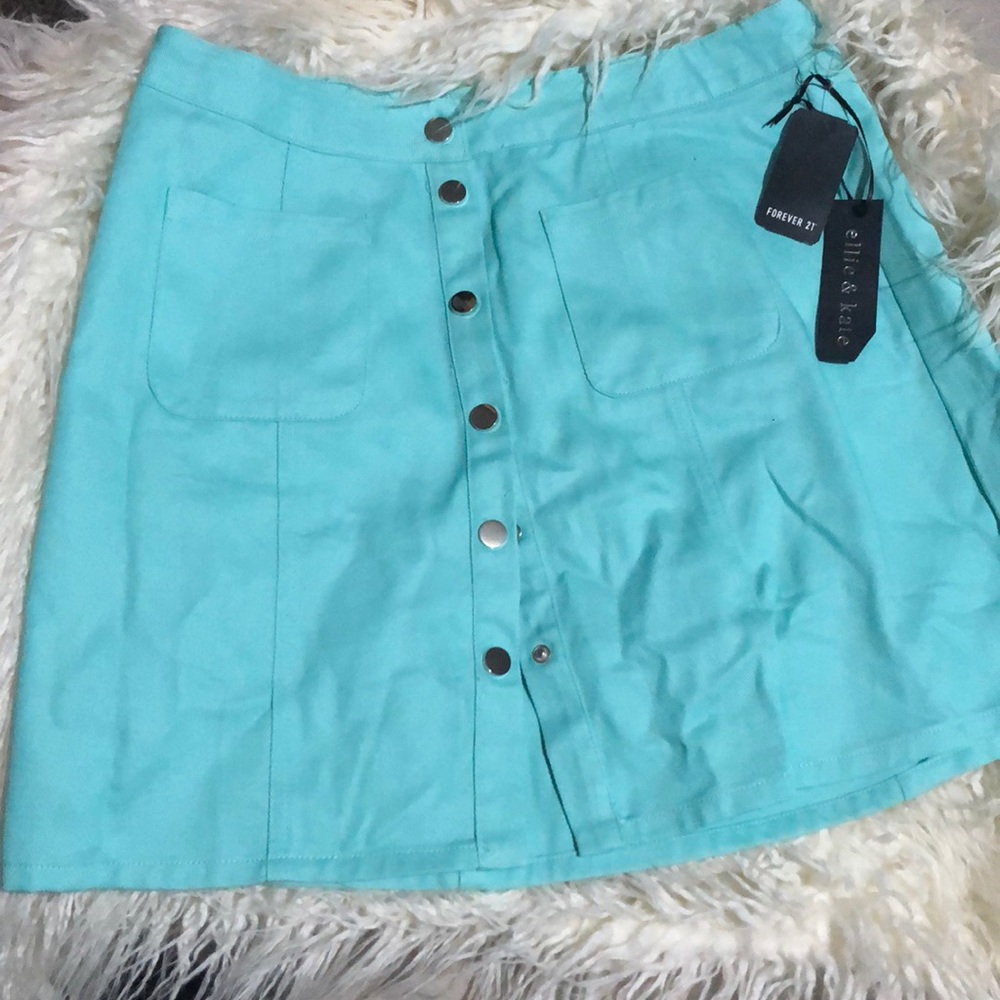 Totally clueless button down blue skirt